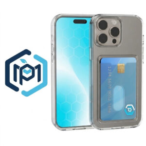 FUNDA TRANSPARENTE CON TARJETERO